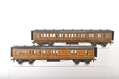 Lot 1033 - Milbro 0 Gauge pair of LNER Passenger coaches, (2)