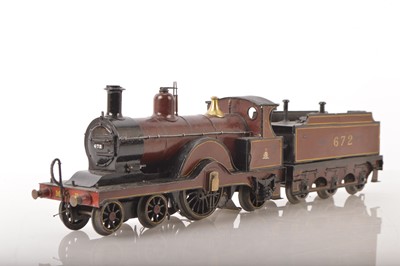 Lot 1046 - Bing 0 Gauge 4-2-2 Loco & Tender Midland Single