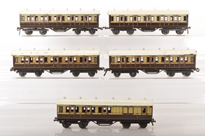 Lot 1048 - Bing 0 Gauge group of LNWR 1921 series Passenger coaches (5)