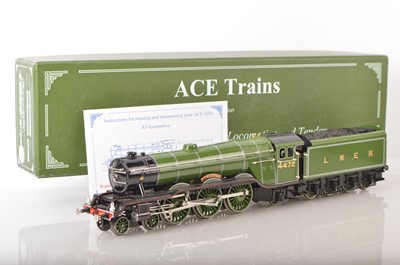 Lot 1056 - Ace 0 Gauge modern issue E/6 4-6-2 Loco & Tender LNER green class A3 'Flying Scotsman'