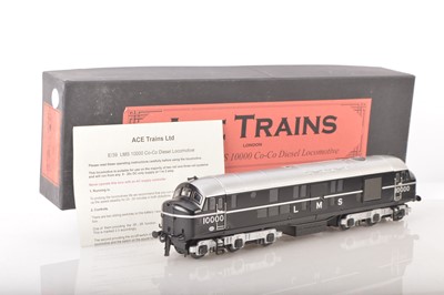 Lot 1077 - Ace Trains (Czech) 0 Gauge Modern issue E/39 LMS gloss black 'The twins' class D16/1 Co-Co Diesel Locomotive