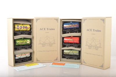 Lot 1085 - Ace Trains 0 Gauge Modern issue Tanker Wagon sets No.5 and No.7 (2)