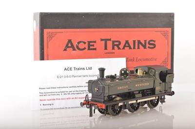 Lot 1087 - Ace Trains (Czech) 0 Gauge Modern issue E/21 0-6-0 GWR Green Class 57XX Pannier Tank loco