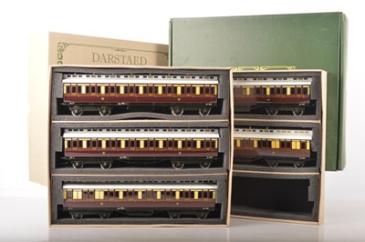 Lot 1092 - Darstaed 0 Gauge Modern issue 5-car GWR non Corridor Clerestory roof Coach set