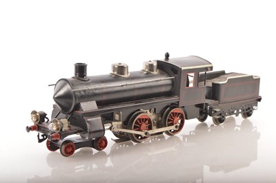 Lot 1124 - Bing Gauge 1 4-4-0 Loco & Tender Continental outline in Lined black