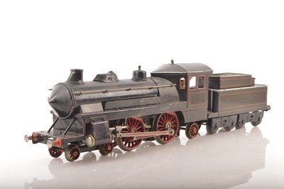 Lot 1125 - Bing Gauge 1 4-4-2 Loco & Tender 'Woodcutter' lined black