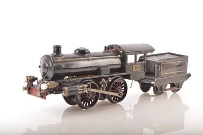 Lot 1126 - Marklin Gauge 1 0-4-0 Loco & Tender Ref: 65/13041 Lined black Continental outline