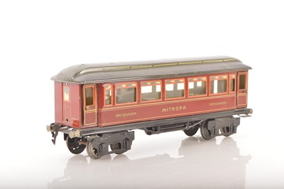 Lot 1131 - Marklin Gauge 1 Continental outline Mitropa 34cm Speisewagen (Dining Car)