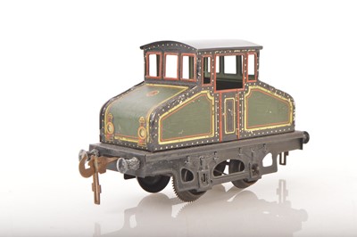 Lot 1134 - Carette Gauge 1 Steeple cab style tin printed Loco