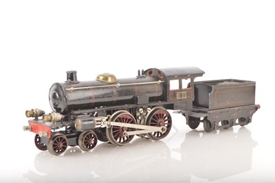 Lot 1144 - Marklin Gauge 1 4-4-0 Loco & Tender Continental outline in red lined black