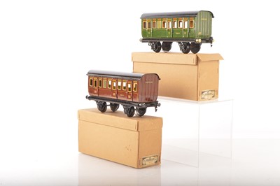 Lot 1161 - Marklin Gauge 1 Continental outline pair of restored 4-wheel Passenger coaches, (2)