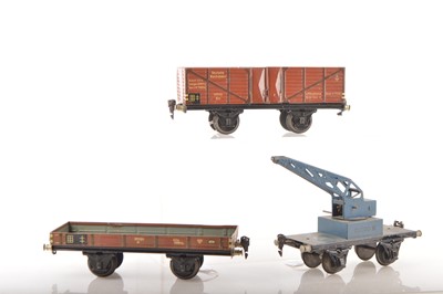 Lot 1163 - Marklin Gauge 1 Group of 4-wheel Continental Goods wagons (3)