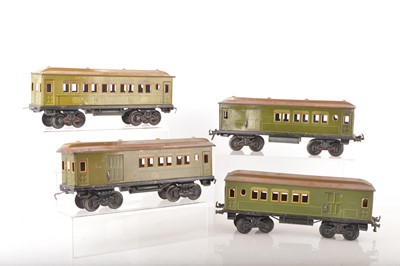 Lot 1175 - Bing Gauge 1 American outline group of bogie 'New York Central Line' Passenger coaches (4)