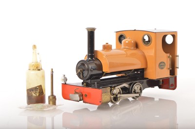 Lot 1194 - Roundhouse Engineering G Gauge (32mm) Narrow Gauge 0-4-0 Tank Loco 'Berie' in Tan