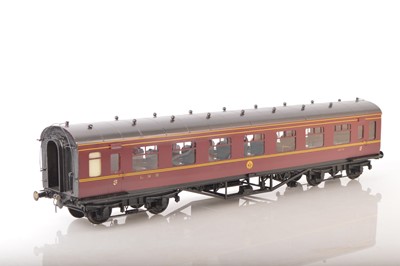 Lot 1197 - Tenmille or Similar Gauge 1 (45mm) Kit built LMS Centre Corridor All 3rd coach