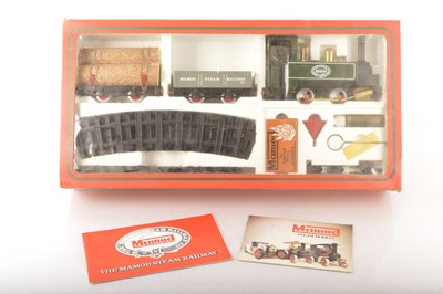 Lot 1210 - A boxed Mamod RS1 0 Gauge live steam Goods Train Set