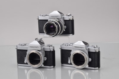 Lot 55 - Three Nikon Nikkormat SLR Cameras