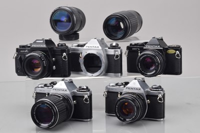 Lot 73 - Five Pentax SLR Cameras