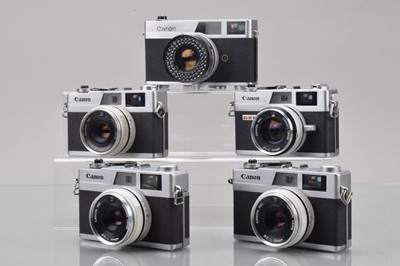 Lot 81 - Five Canon Rangefinder 35mm Cameras