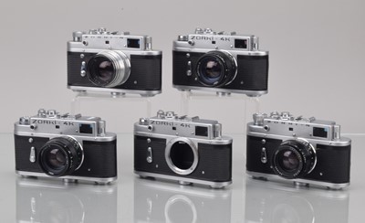 Lot 114 - Five Zorki Rangefinder Cameras