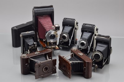 Lot 117 - A Tray of Kodak Folding Cameras