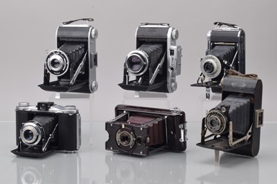 Lot 121 - Six Folding Cameras