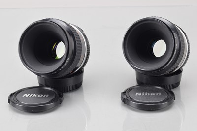 Lot 152 - Two Nikon Micro-Nikkor 55mm f/2.8 Ai-S Lenses