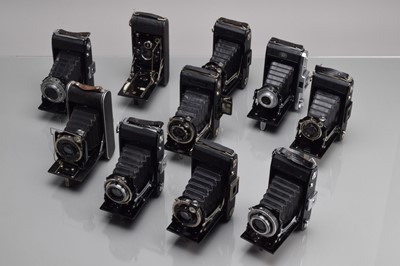 Lot 162 - A Tray of Zeiss Ikon Folding Cameras