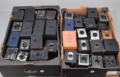 Lot 182 - Two Trays of Box Cameras