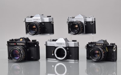 Lot 197 - Five Yashica SLR Cameras