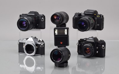 Lot 205 - Four Pentax SLR Cameras