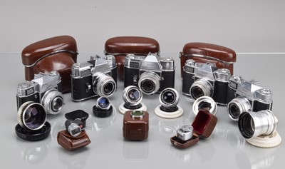 Lot 240 - Five Kodak Retina Reflex SLR Cameras