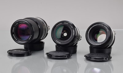 Lot 285 - Three Nikon Prime Lenses