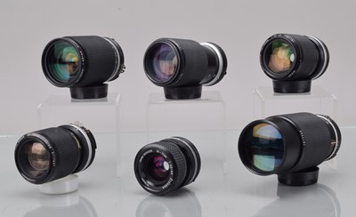 Lot 286 - Six Nikon Zoom Lenses