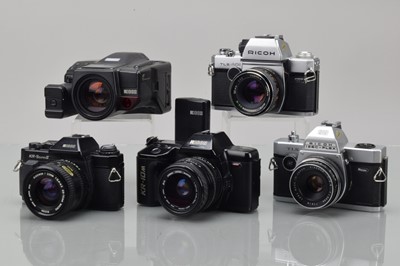 Lot 431 - Four Ricoh SLR Cameras