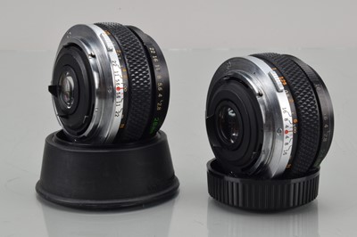 Lot 519 - Two Olympus OM Wide Angle Lenses