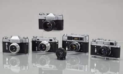 Lot 528 - A Group of Soviet Cameras