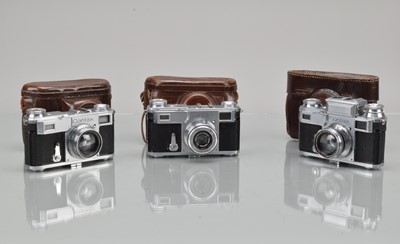 Lot 572 - Three Zeiss Ikon Contax Rangefinder Cameras