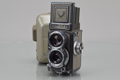 Lot 590 - A Rolleiflex Baby Grey TLR Camera