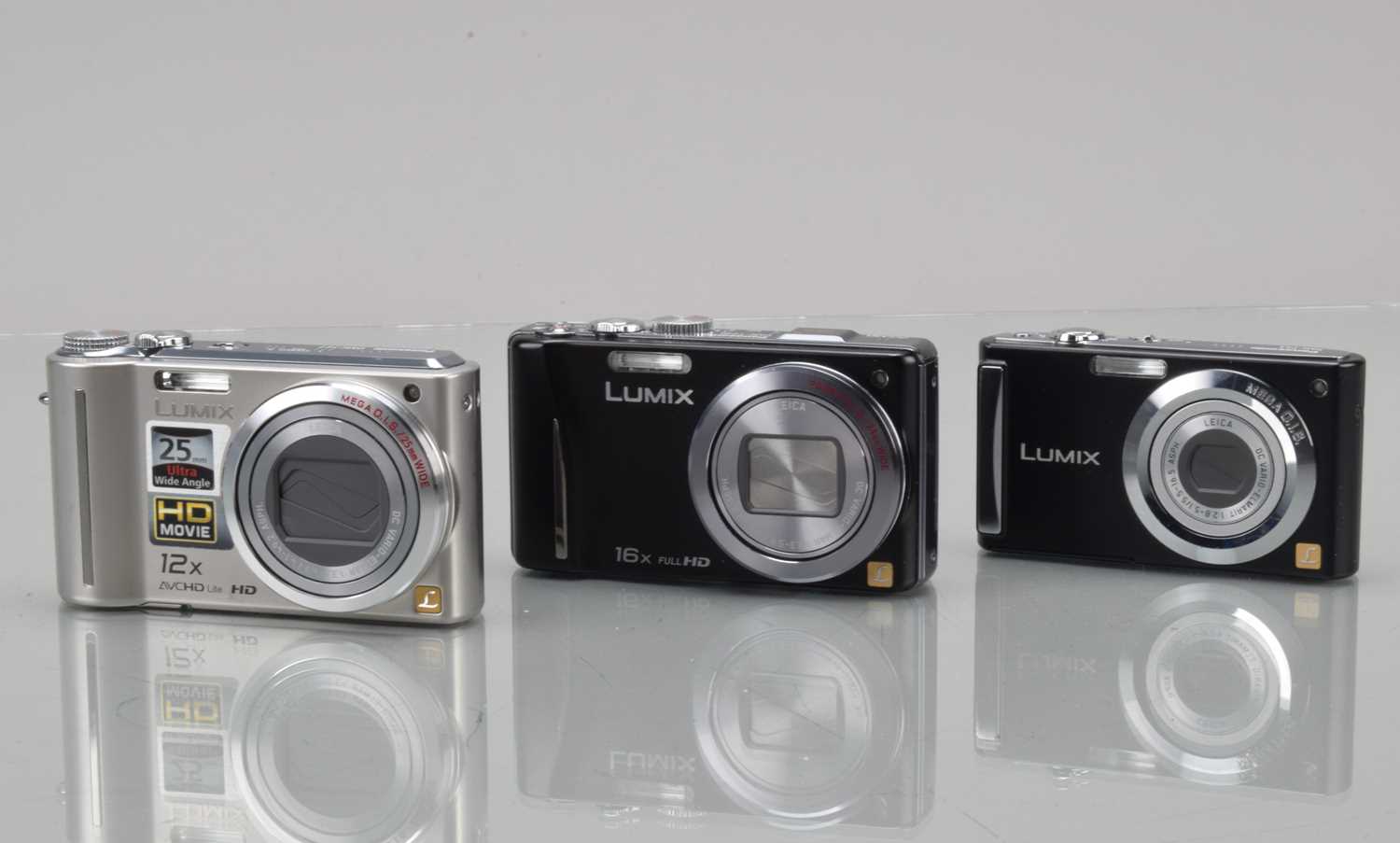 Lot 646 - Three Panasonic Lumix Digital Cameras