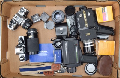 Lot 746 - Two Olympus OM-10 SLR Cameras