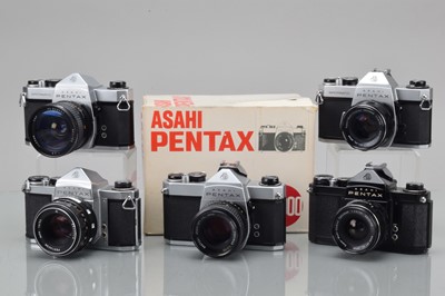 Lot 769 - A Tray of Asahi Pentax SLR Cameras