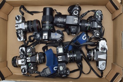 Lot 772 - A Tray of SLR Cameras