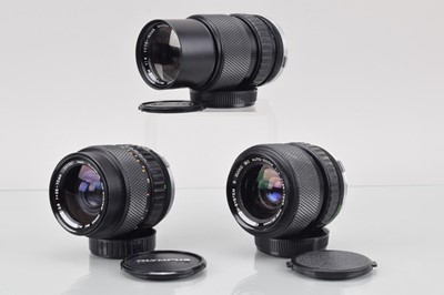 Lot 806 - Three Olympus OM Zoom Lenses