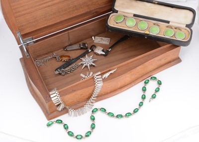 Lot 45 - A set of six silver and enamel buttons