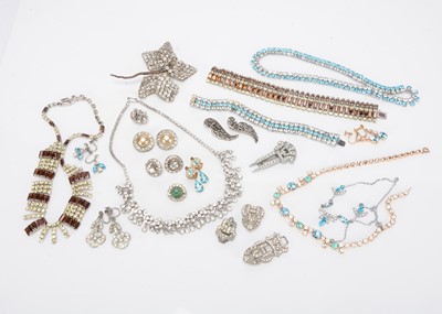 Lot 132 - A collection of early 20th century paste set jewels