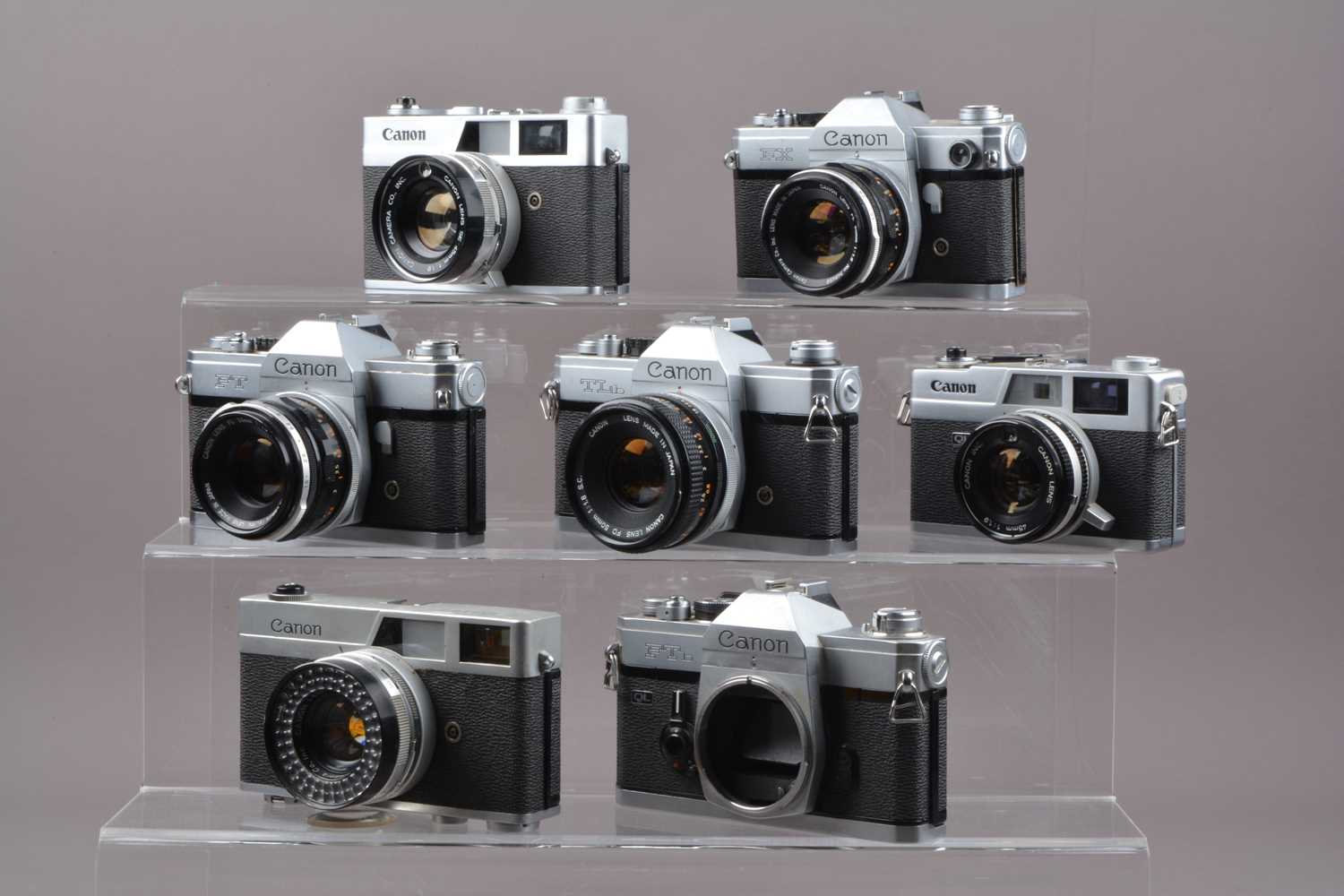 Lot 158 - A Group of Canon 35mm Cameras