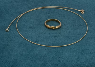 Lot 185 - An 18ct yellow gold necklace