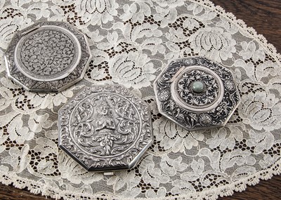 Lot 227 - Three Eastern powder compacts