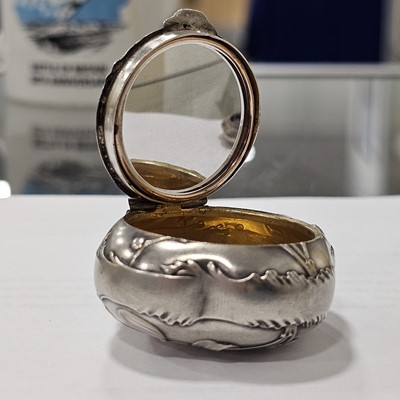 Lot 230 - Three Victorian French silver and silver gilt chatelaine compacts